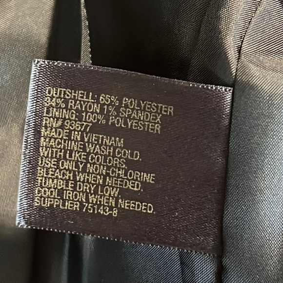 Worthington PS blazer w/shoulder pads cherry cordial 1 button front 3 button slv - Picture 8 of 12